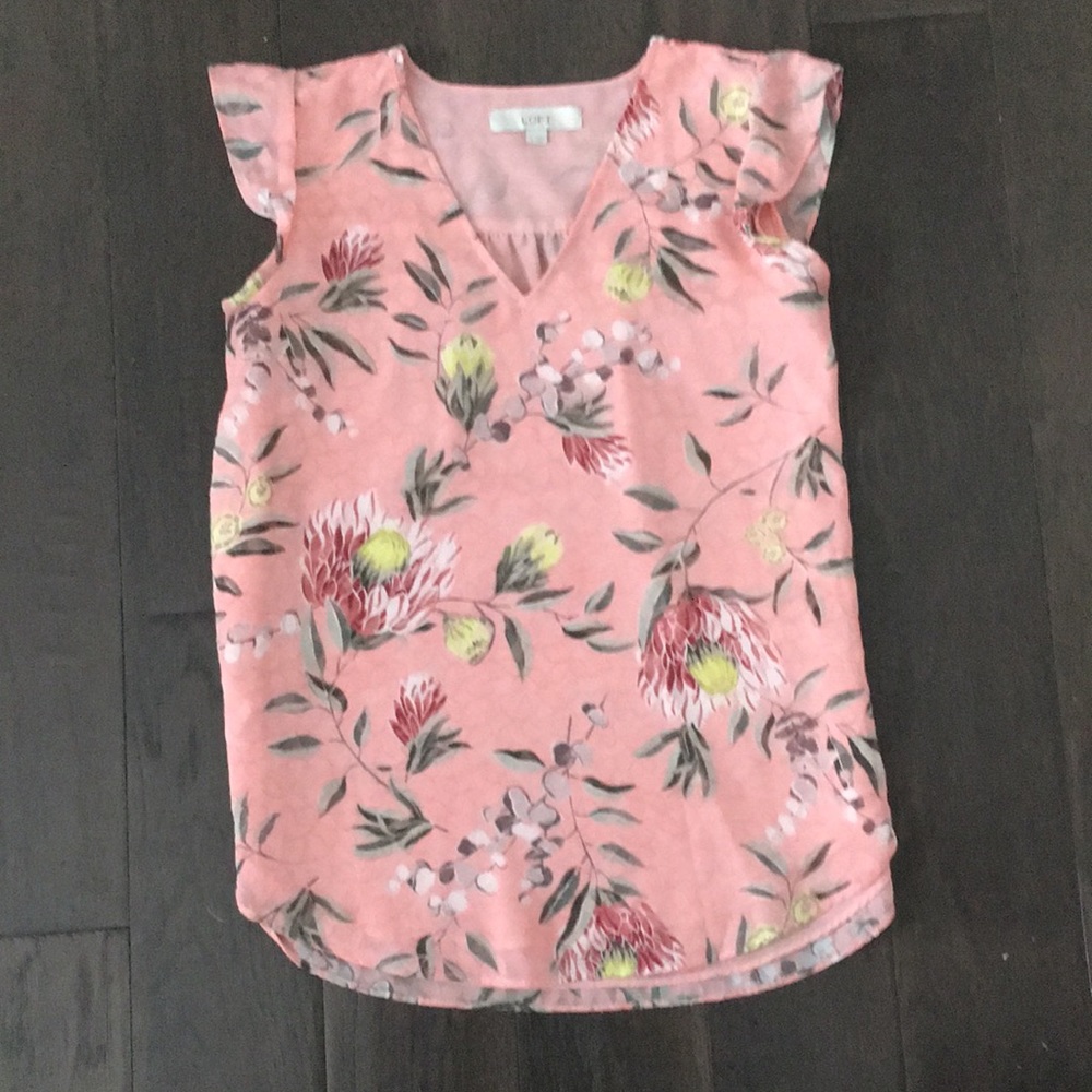 LOFT flutter sleeve top - Picture 4 of 10